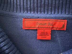Sunset Rd. Royal Blue Striped Off-the-Shoulder Cowl Neck Sweater
